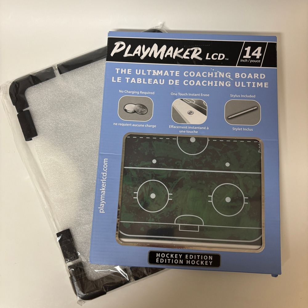 Playmaker LCD 14 Inch Hockey Coaching Board with Silicone Protection Case Black